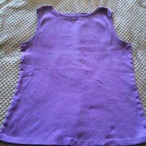 Purple sleeveless tee/tank